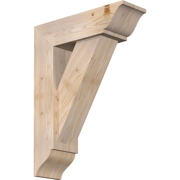 Ekena Millwork Traditional Traditional Smooth Bracket w/ Offset Brace, Douglas Fir, 7 1/2"W x 24"D x 32"H BKT0806X24X32TRA01SDF - main